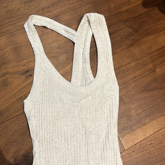 NWOT ALIX Nyc Ribbed Oat Sleeveless Bodysuit XS - Picture 4 of 6